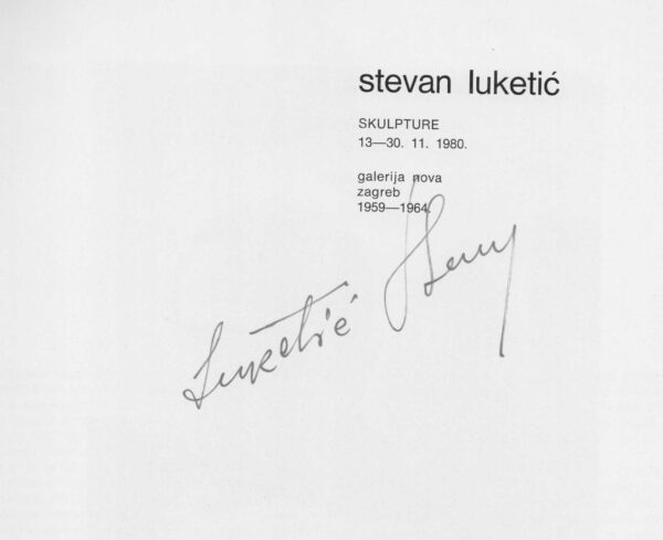 luketić stevan: skulpture, 1980.