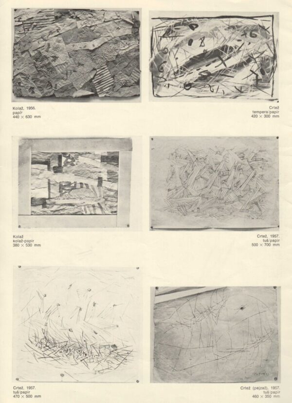 božidar jelenić: kolaži, crteži, slike 1956-1961