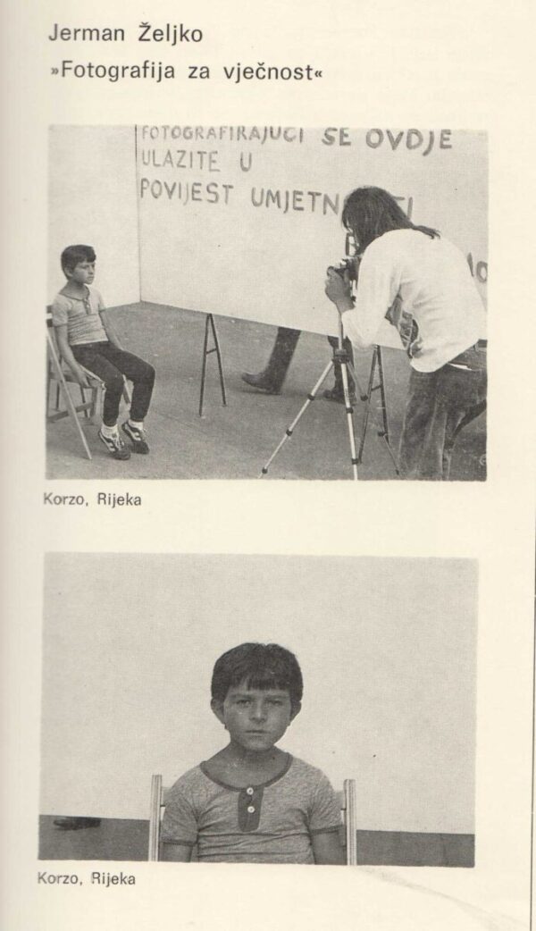 dokumentacija akcija izvedenih na 12. biennalu mladih jugoslavenskih umjetnika, rijeka 1983.