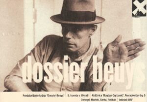 kartolina, pozivnica, predstavljanje knjige dossier beuys