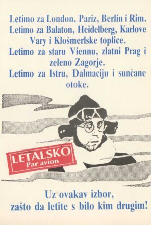 kartolina, razglednica, letalsko par avion