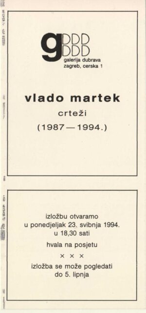 kartolina, pozivnica, vlado martek