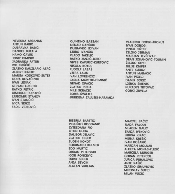katalog: izložba saveza likovnih umjetnika hrvatske, skopje, 1989.