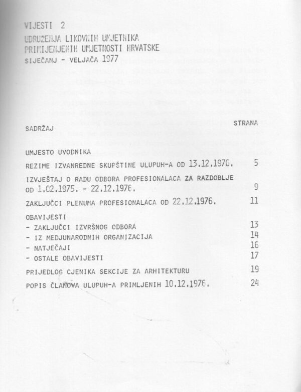 2.vijesti, ulupuh siječanj - veljača 1977.