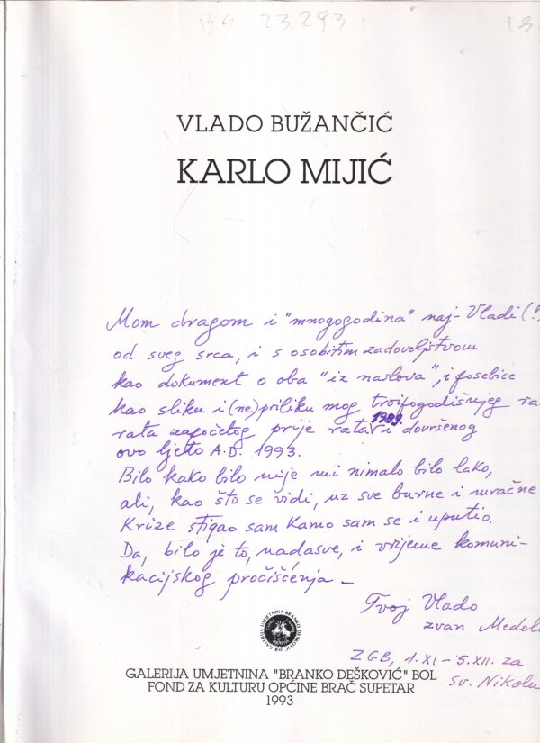 vlado bužančić: karlo mijić 1887-1964