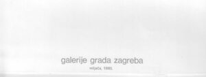 kartolina - galerija grada zagreba, veljača, 1985.