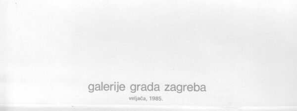 kartolina - galerija grada zagreba, veljača, 1985.