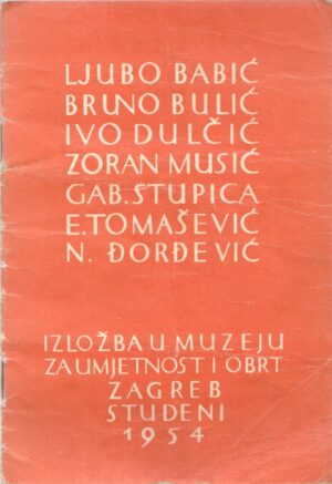 katalog izložbe 31.10.-15.11.1954.