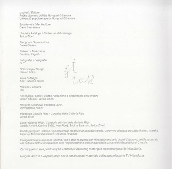 goran trbuljak, katalog izložbe - s potpisom gorana trbuljaka