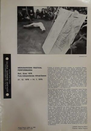 međunarodni festival performansa, katalog/plakat