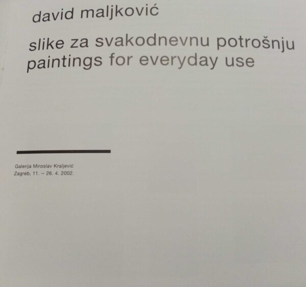 david maljković, katalog izložbe