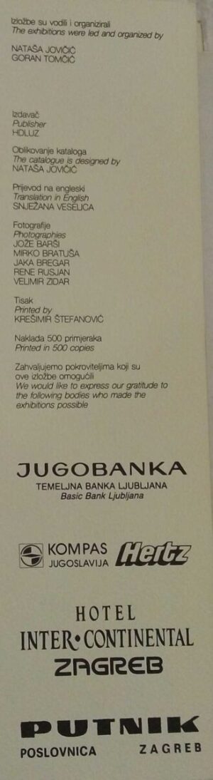 slovenski kipari, katalog izložbe