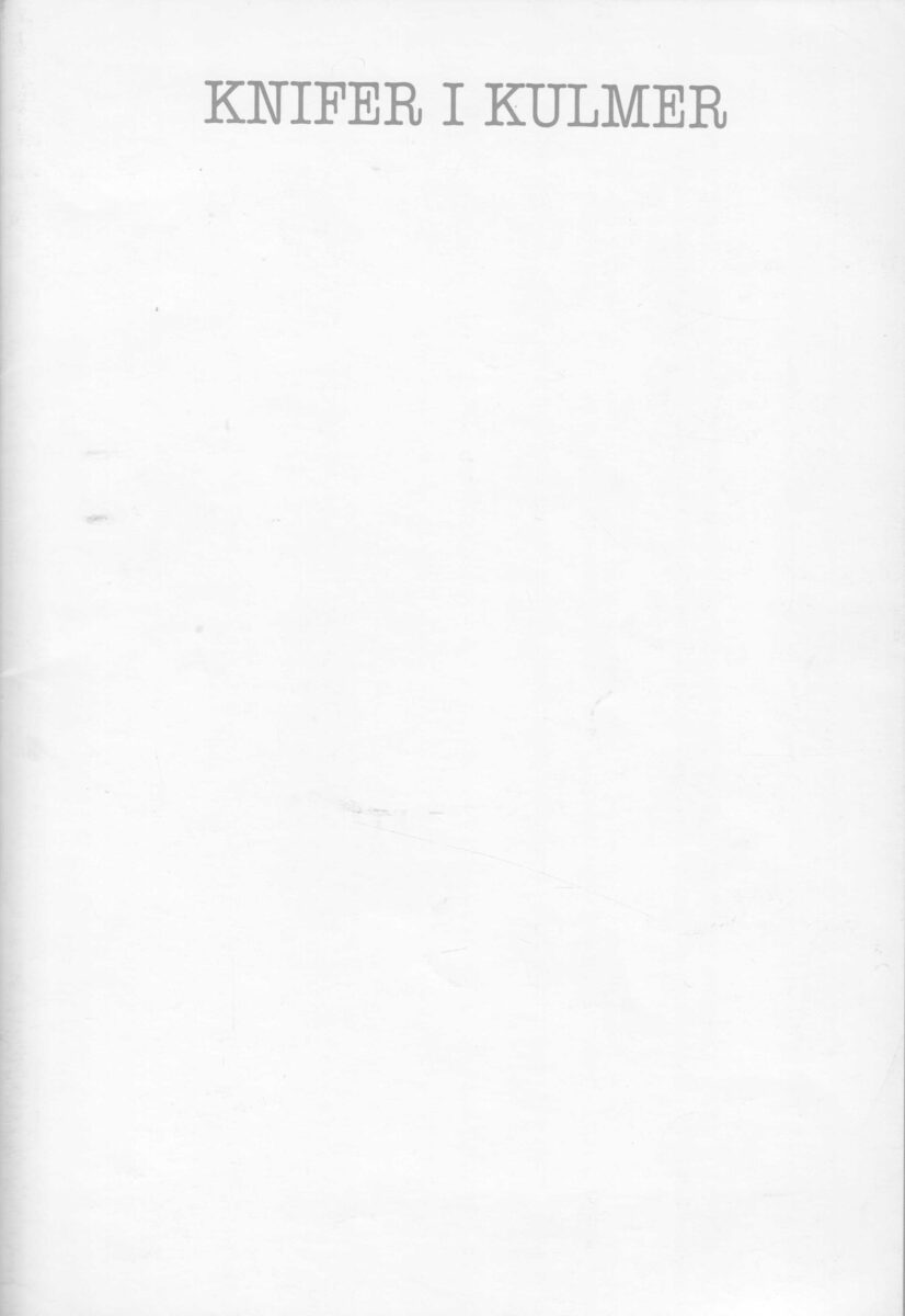 knifer i kulmer, katalog izložbe
