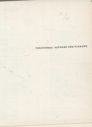 theaterbau -aufgabe und planung -adolf zotzmann