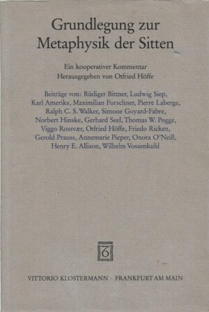 otfried höffe (ur.): grundlegung zur metaphysik der sitten