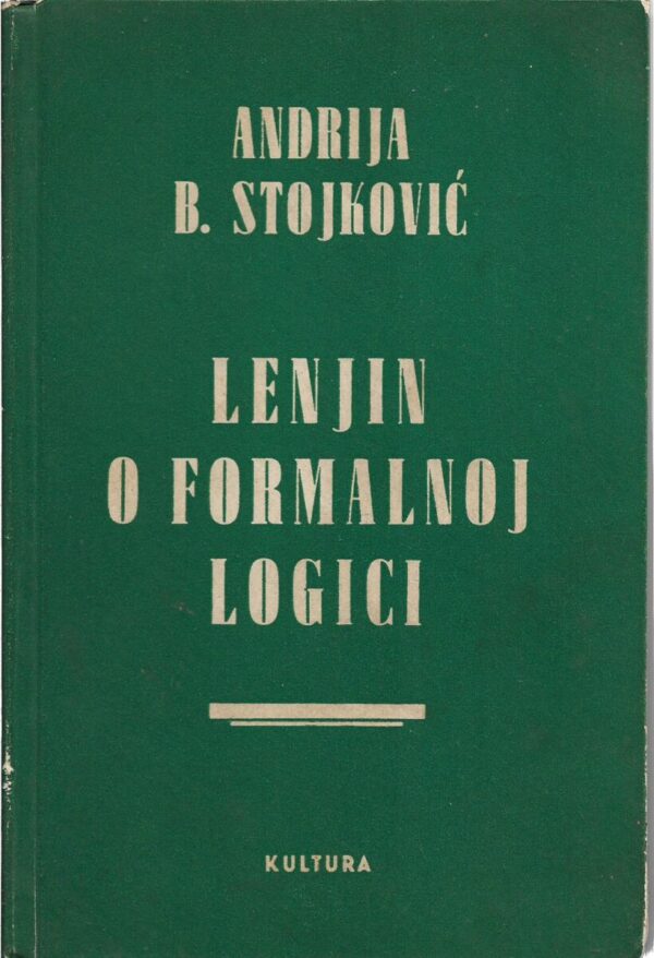 andrija b. stojković: lenjin o formalnoj logici