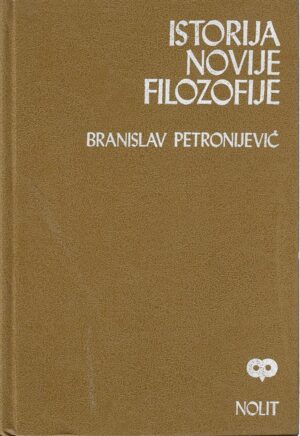 branislav petronijević: istorija novije filozofije