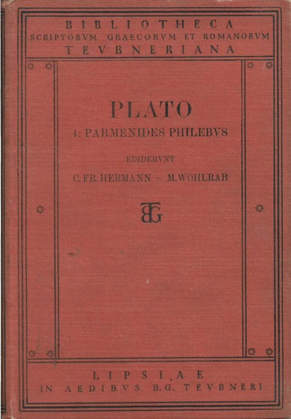 platon (c. fr. hermann, m. wohlrab, ur.): parmenides et philebus