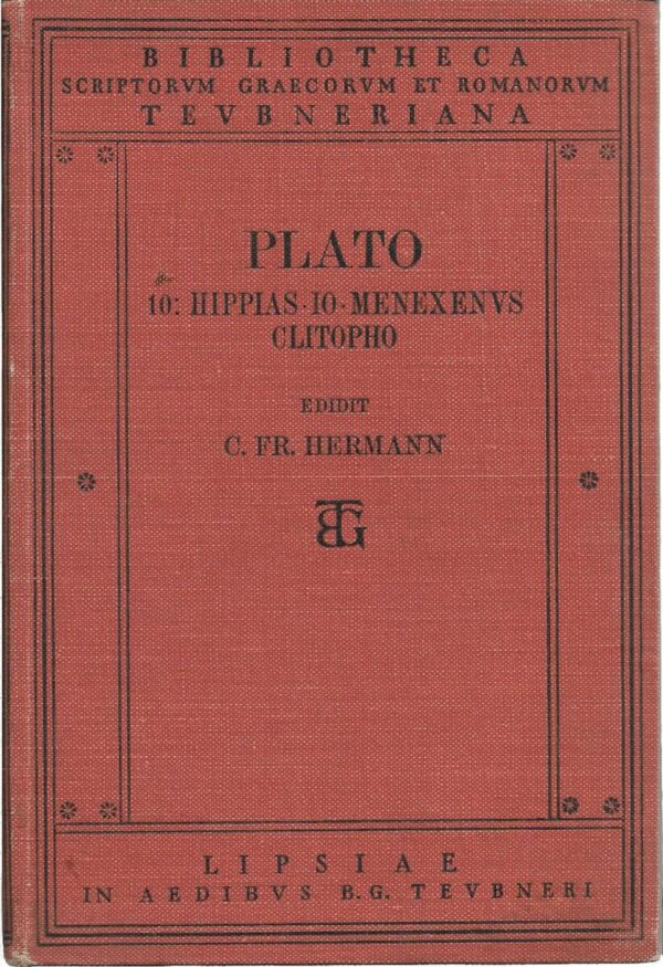 platon (c.fr. hermann, ur.): hippias, io, menexenus, clitopho