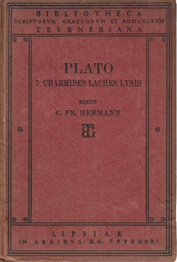 platon (c. fr. hermann, ur.): charmides, laches, lysis