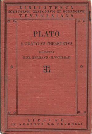 platon (c. fr. hermann, m. wohlrab, ur.): cratylus, theaetetus