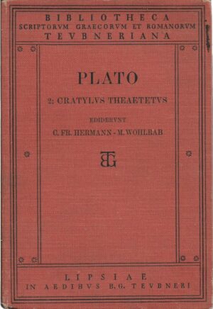 platon (c. fr. hermann, m. wohlrab, ur.): cratylus, theaetetus