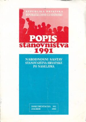 popis stanovništva 1991., republika hrvatska - republički zavod za statistiku