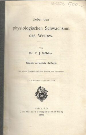 p. j. möbius: ueber den physiologischen schwachsinn des weibes