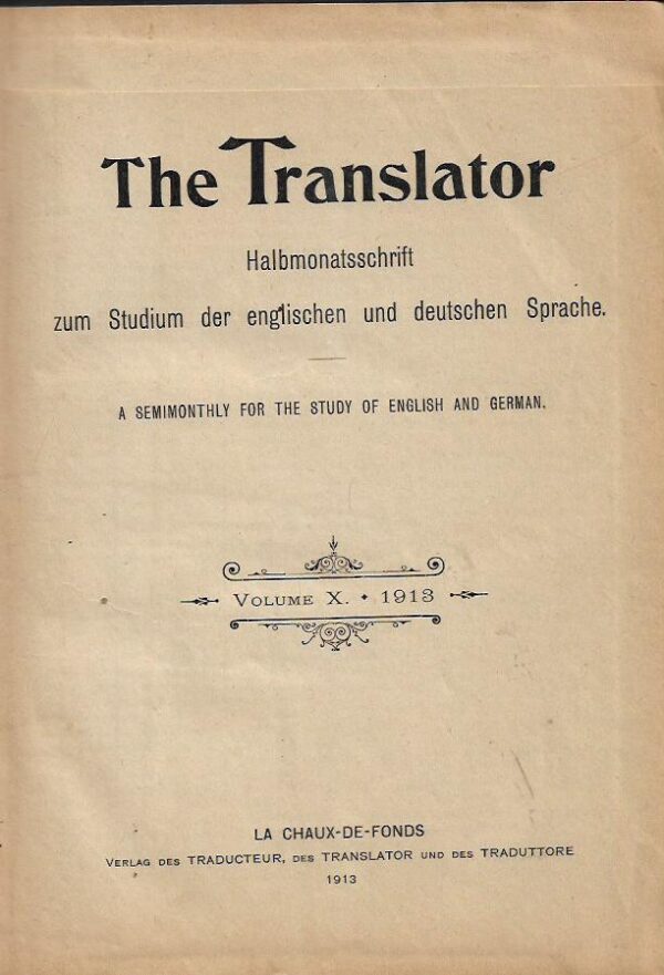skupina autora: the translator - a semimonthly for the study of english and german