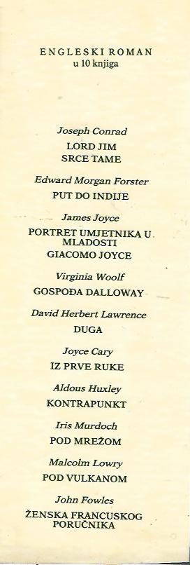 engleski roman u 10 knjiga - komplet