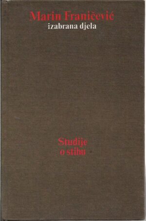 marin franičević: studije o stihu