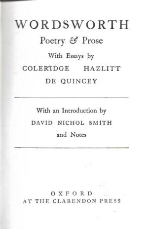 william wordsworth: poetry and prose