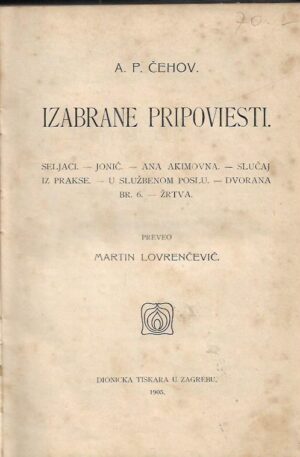 a. p. Čehov: izabrane pripoviesti