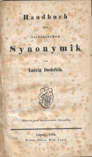 ludwig doederlein: handbuch der lateinischen synonymik