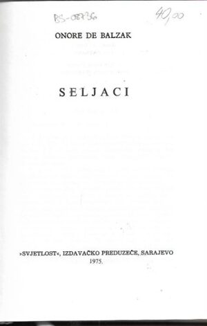 honore de balzac: seljaci