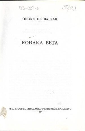 honore de balzac: rođaka beta