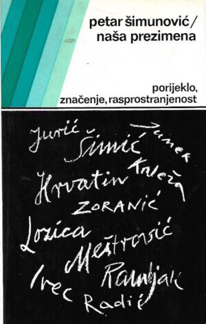 petar Šimunović: naša prezimena (porijeklo, značenje, rasprostranjenost)