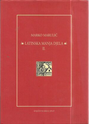 marko marulić: latinska manja djela ii