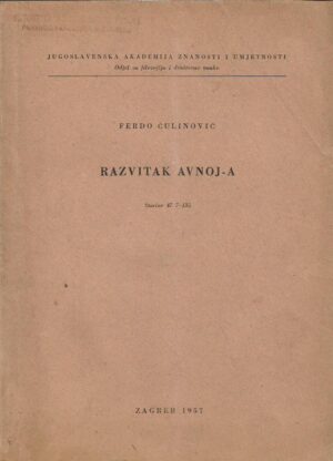 ferdo Čulinović: razvitak avnoj-a