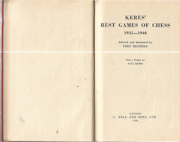 fred reinfeld: keres best games of chess
