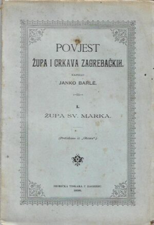 janko barle: povjest župa i crkava zagrebačkih