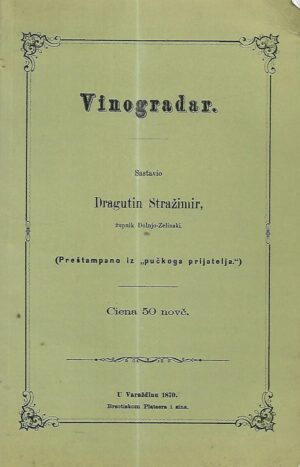 dragutin stražimir: vinogradar
