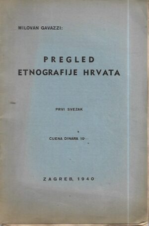 milovan gavazzi: pregled etnografije hrvata