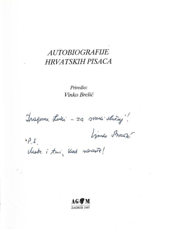 vinko brešić: autobiografije hrvatskih pisaca