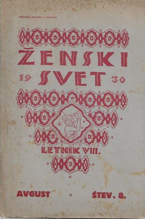 Ženski svet - letnik - viii - avgust - štev. 8.