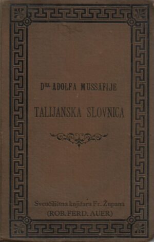 adolfo mussafia: talijanska slovnica za početnike