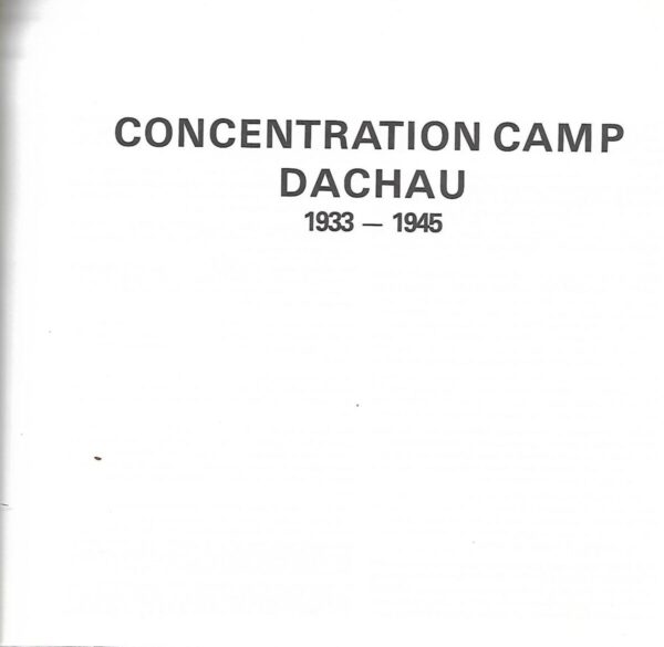 concentration camp dachau 1933-1945