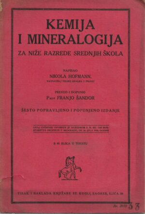 nikola hofmann: kemija i mineralogija