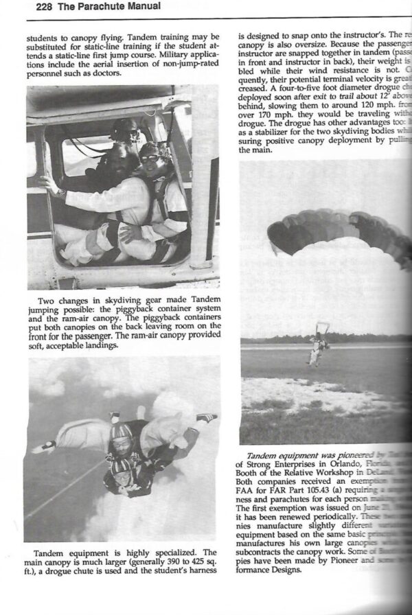 dan poynter: the parachute manual - a technical treatise on aerodynamic decelerators