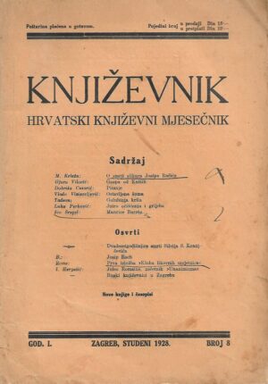 književnik - hrvatski književni mjesečnik, god i, br. 8